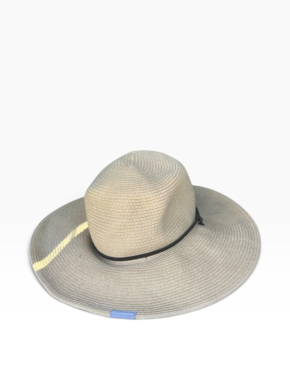 Columbia Wide Brim Straw Sun Hat with Black Band